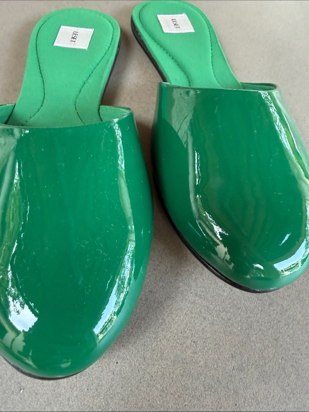 LESET Romy Mule in Spruce Green Patent Leather - Picture 6 of 6